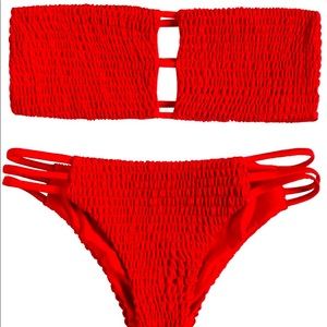 red zaful bikini